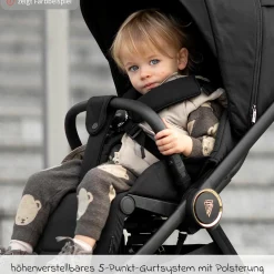 Buggy & Sportwagen Vero bis 22 kg mit Teleskopschieber, Liegeposition inkl. Regenschutz, Tragegurt & Beindecke - Sage - Kollektion 2025