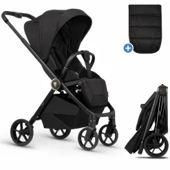 Buggy & Sportwagen Vero bis 22 kg mit Teleskopschieber, Liegeposition inkl. Regenschutz, Tragegurt & Beindecke - Night - Kollektion 2025