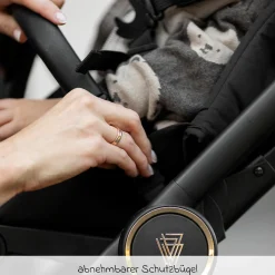 Buggy & Sportwagen Vero bis 22 kg mit Teleskopschieber, Liegeposition inkl. Regenschutz, Tragegurt & Beindecke - Night - Kollektion 2025
