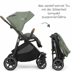 Buggy & Sportwagen Versatrax mit neuem Reifen-Design - bis 22 kg belastbar mit Teleskopschieber, umsetzbare Sitzeinheit, Adapter & Regenschutz - Laurel