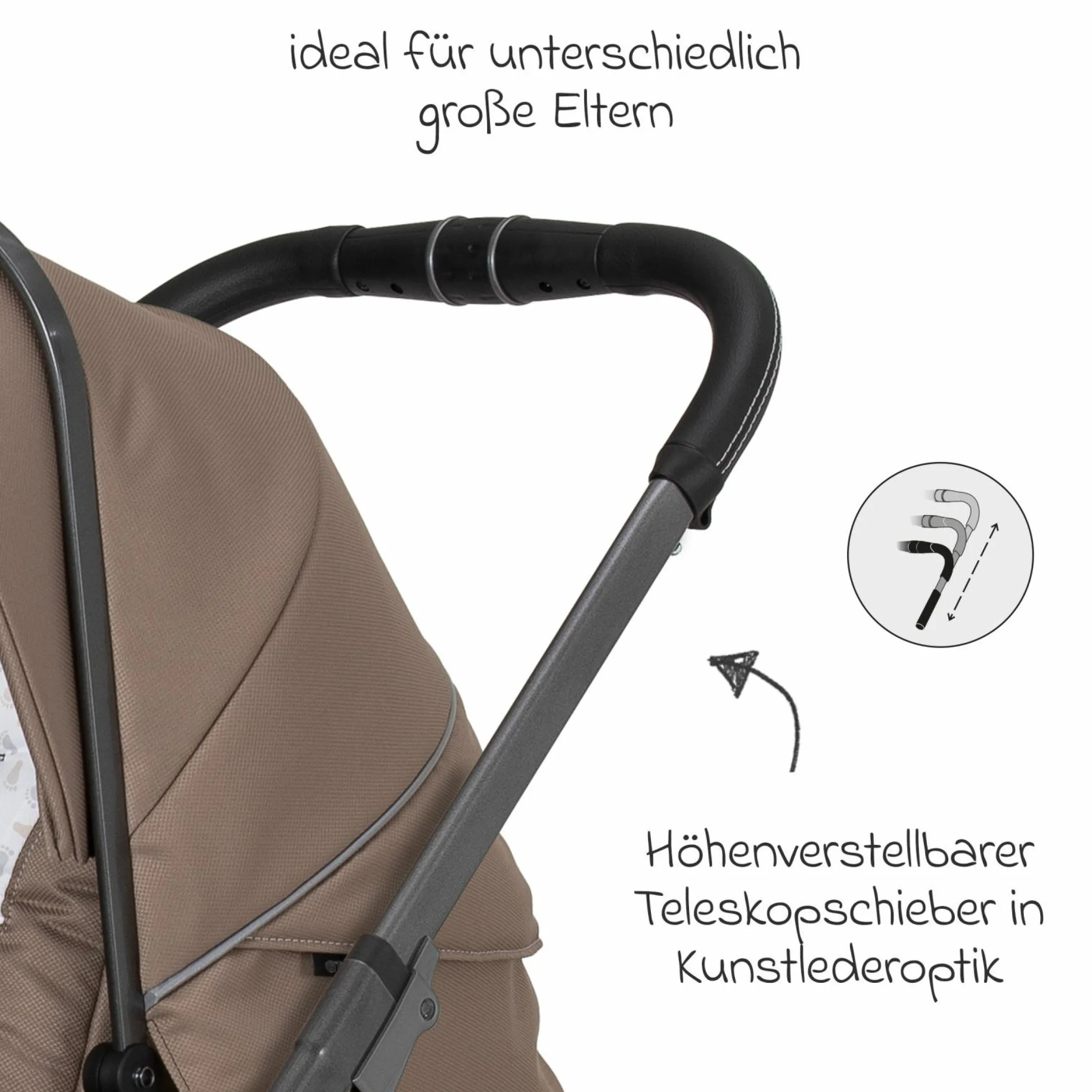 Buggy & Sportwagen Vip GTS bis 22 kg belastbar mit Teleskopschieber inkl. Regenschutz - Happy Feet - Kollektion 2024