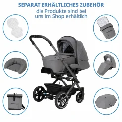 Buggy & Sportwagen Vip GTS bis 22 kg belastbar mit Teleskopschieber inkl. Regenschutz - Little Zoo - Kollektion 2024