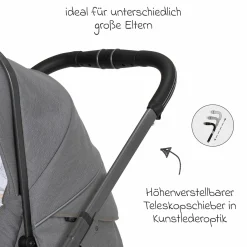 Buggy & Sportwagen Vip GTS bis 22 kg belastbar mit Teleskopschieber inkl. Regenschutz - Little Zoo - Kollektion 2024