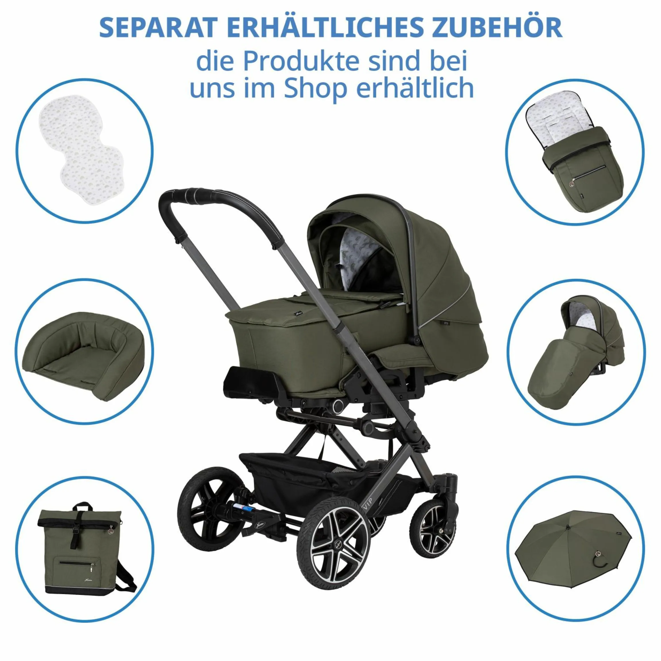 Buggy & Sportwagen Vip GTS bis 22 kg belastbar mit Teleskopschieber inkl. Regenschutz - Rainbow - Kollektion 2024