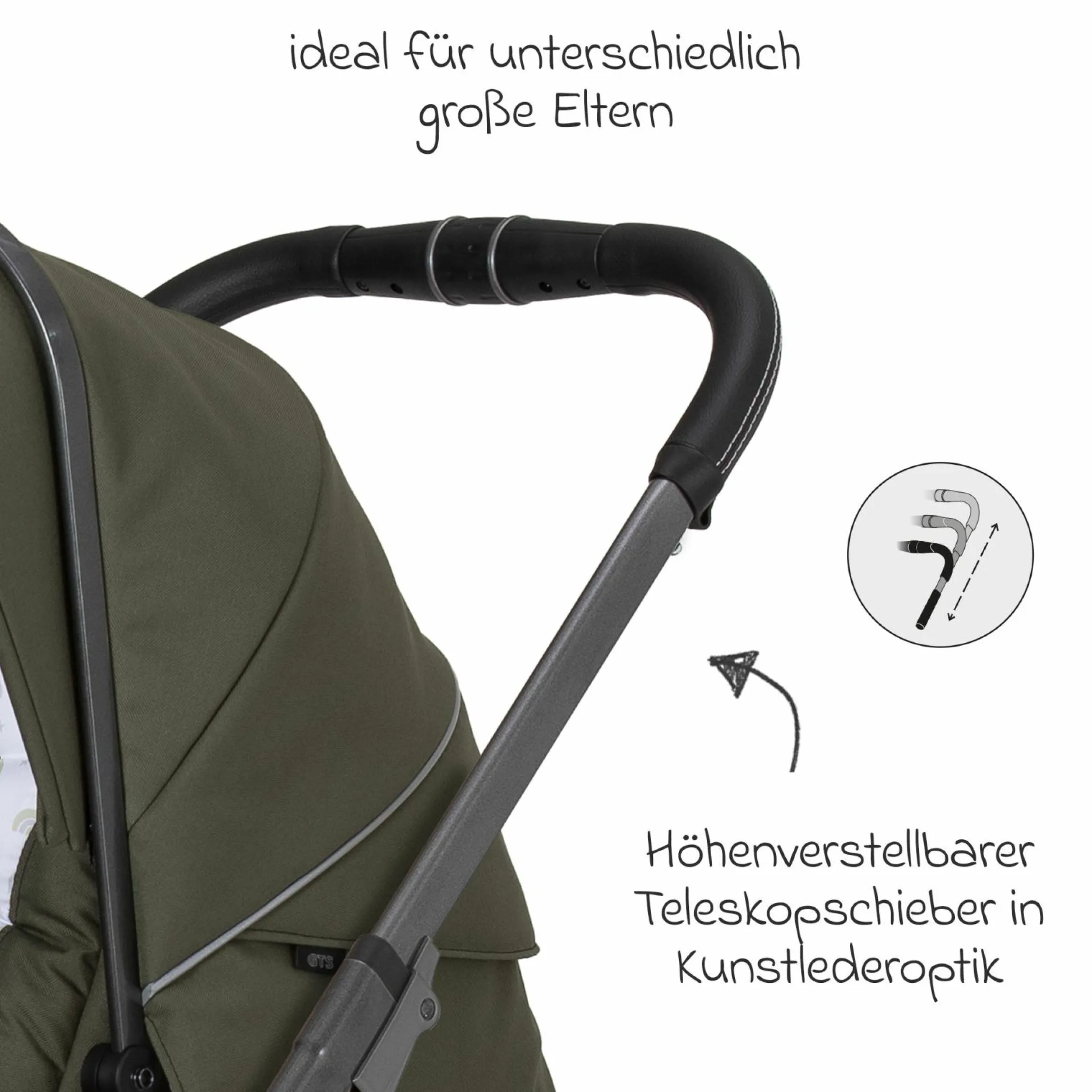 Buggy & Sportwagen Vip GTS bis 22 kg belastbar mit Teleskopschieber inkl. Regenschutz - Rainbow - Kollektion 2024