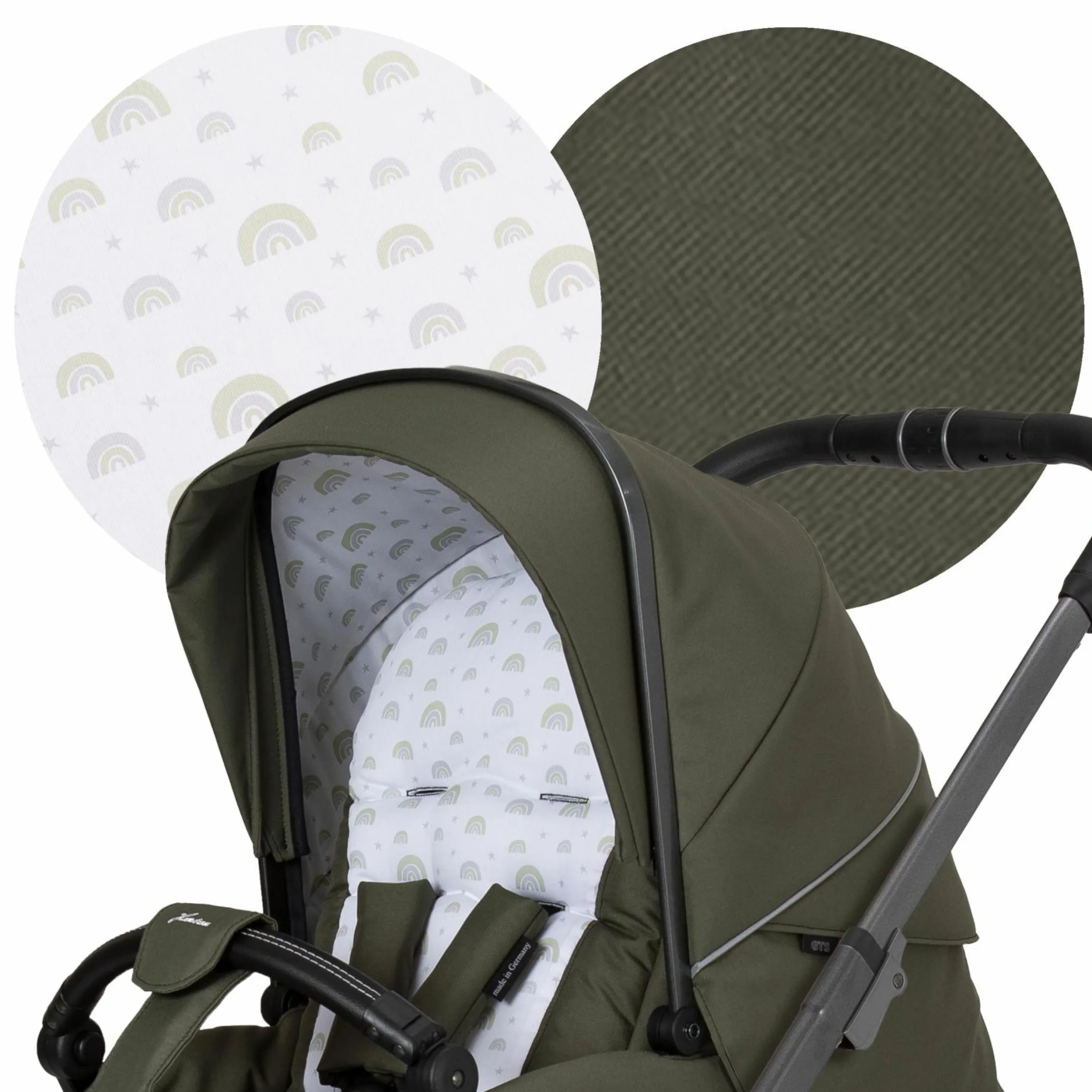 Buggy & Sportwagen Vip GTS bis 22 kg belastbar mit Teleskopschieber inkl. Regenschutz - Rainbow - Kollektion 2024