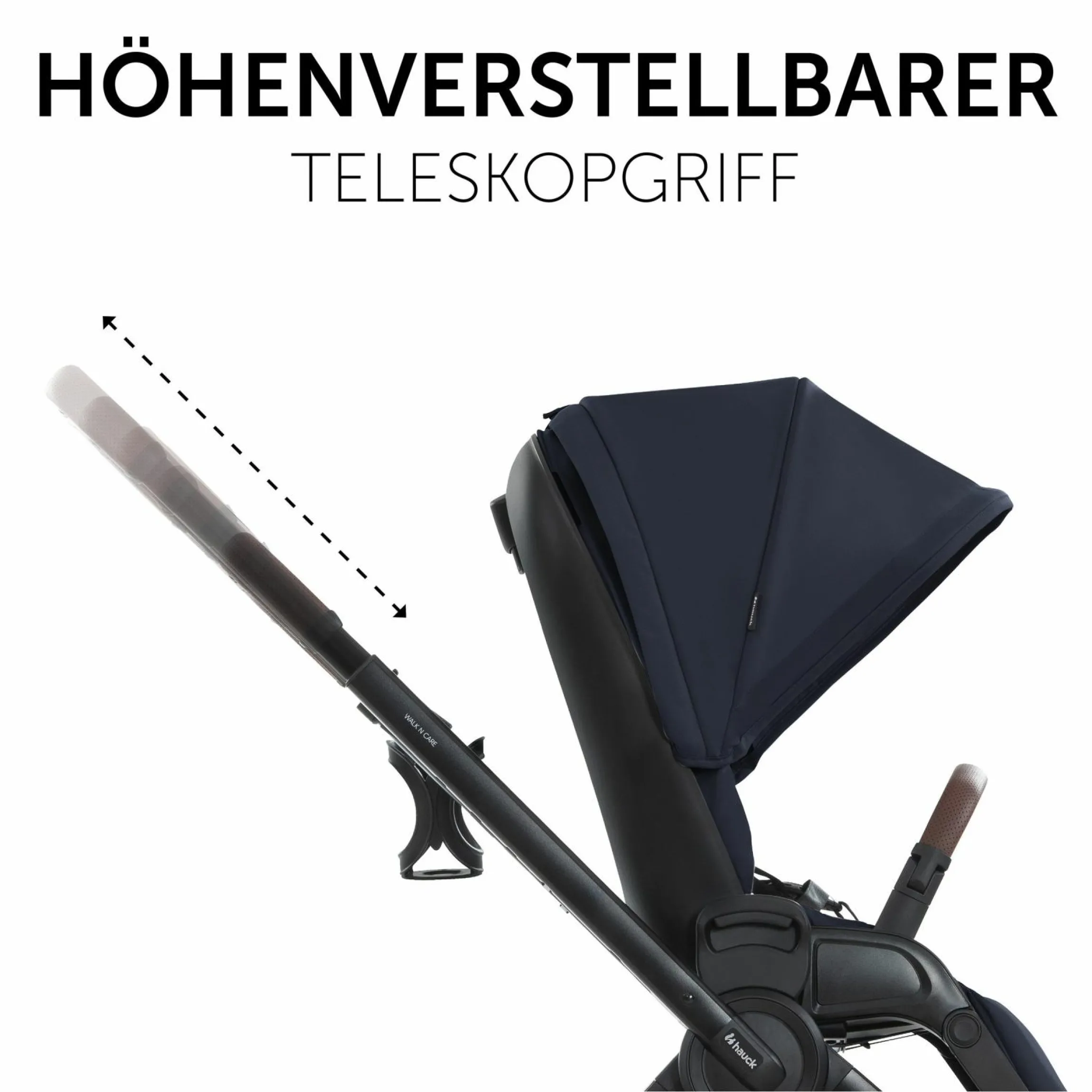Buggy & Sportwagen Walk N Care mit Liegefunktion und drehbarem Sitz (bis 25 kg belastbar) - Dark Navy Blue