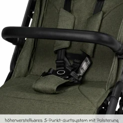 Buggy & Sportwagen Zac bis 22 kg mit Liegeposition, Einhand-Faltmechanismus inkl. Regenschutz & Transporttasche - Moss Melange