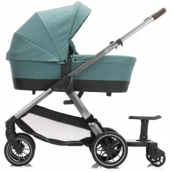 Buggy Board Mitfahrbrett Basic mit Sitz für alle gängigen Kinderwagen - Schwarz