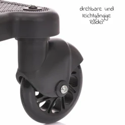 Buggy Board Mitfahrbrett Basic mit Sitz für alle gängigen Kinderwagen - Schwarz