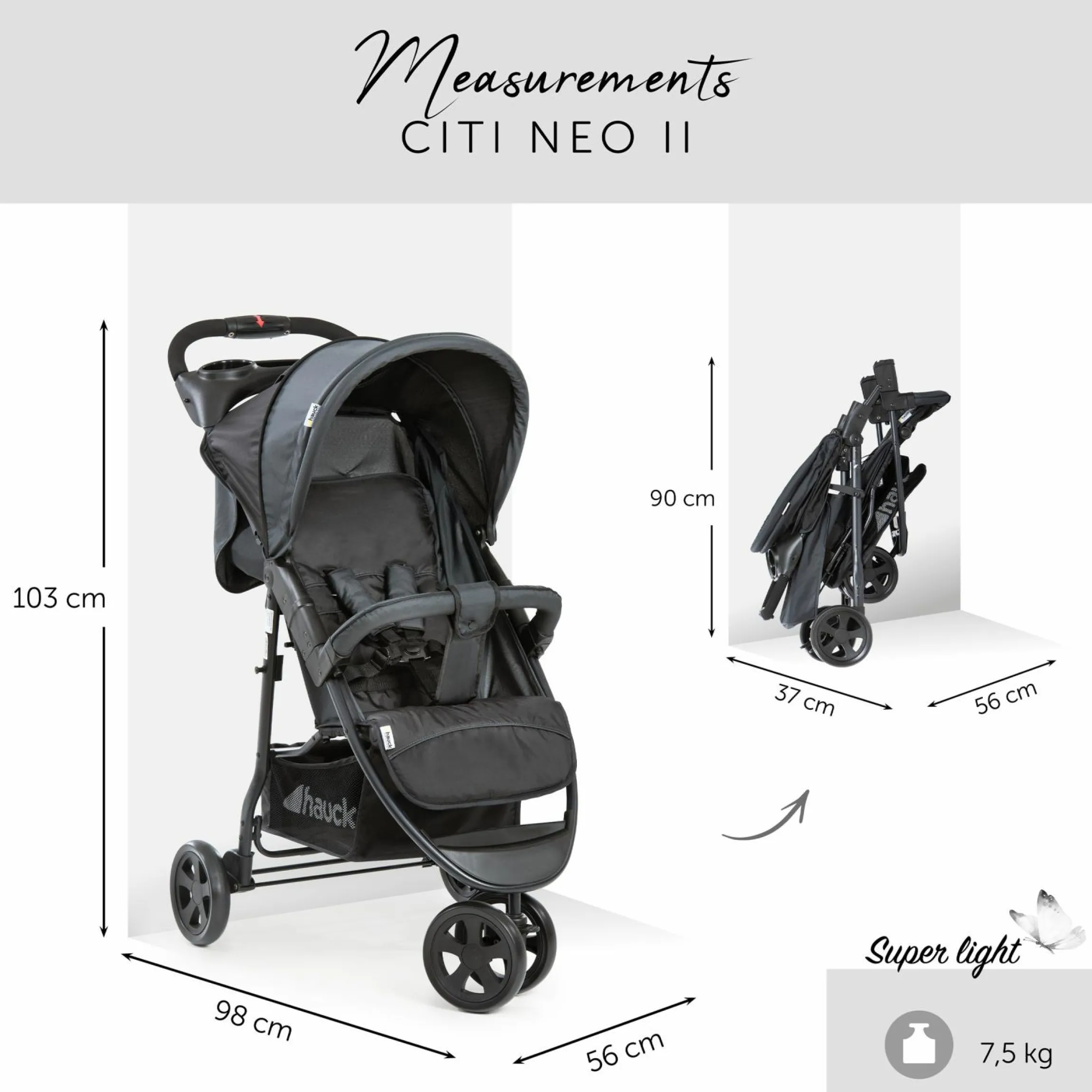 Buggy Citi Neo II inkl. XXL Zubehörpaket & Buggy-Lenkrad - Caviar Stone