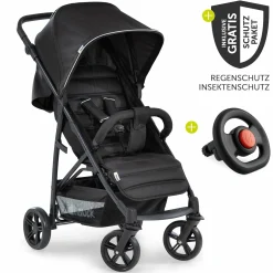 Buggy Rapid 4 inkl. XXL Zubehörpaket & Buggy-Lenkrad - Caviar Black