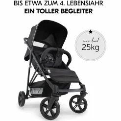 Buggy Rapid 4 inkl. XXL Zubehörpaket & Buggy-Lenkrad - Caviar Black