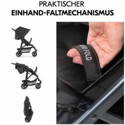 Buggy Rapid 4 inkl. XXL Zubehörpaket & Buggy-Lenkrad - Caviar Black