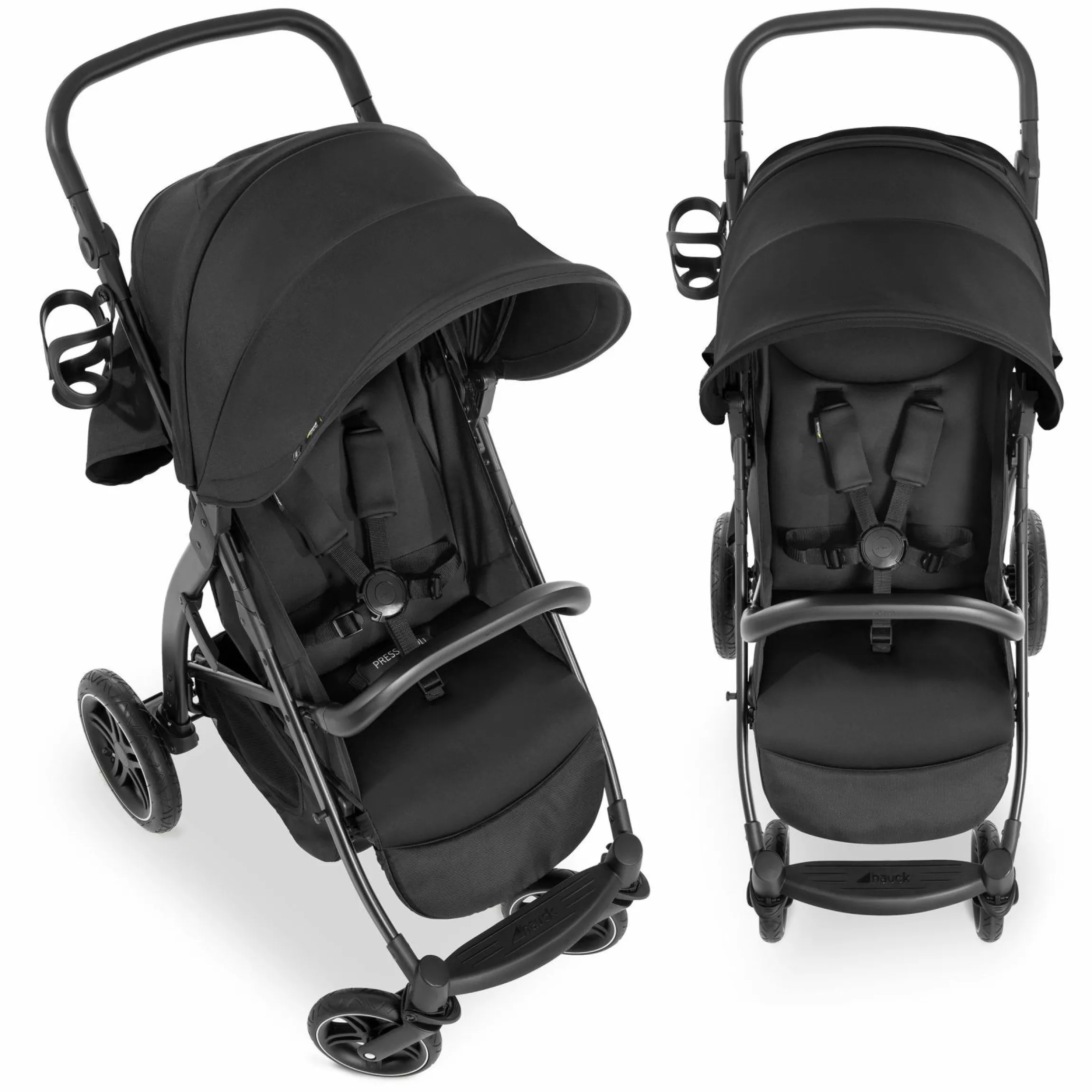 Buggy Rapid 4D AIR (bis 25 kg) - mit Luftreifen, Liegefunktion und XL Verdeck - Black