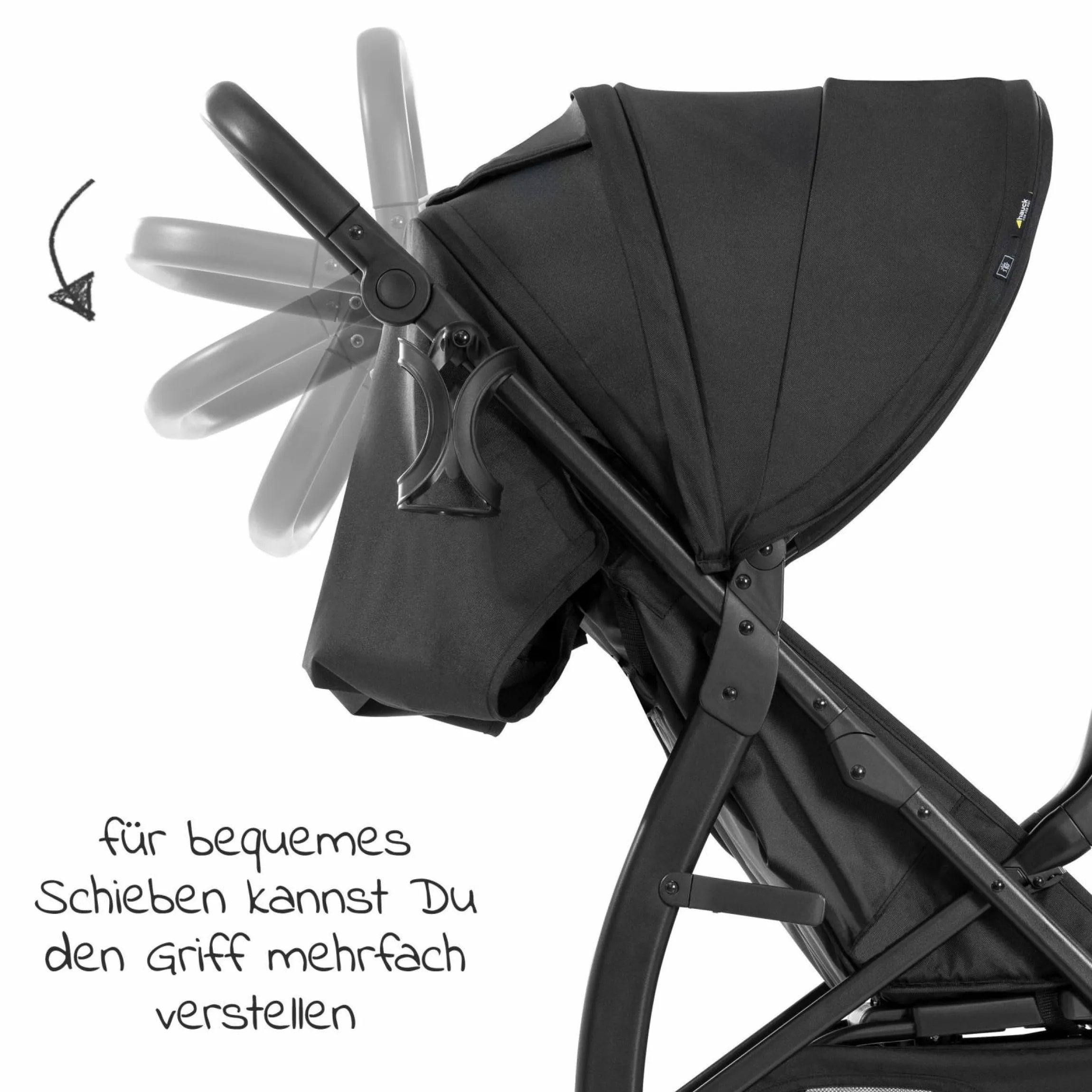 Buggy Rapid 4D AIR (bis 25 kg) - mit Luftreifen, Liegefunktion und XL Verdeck - Black