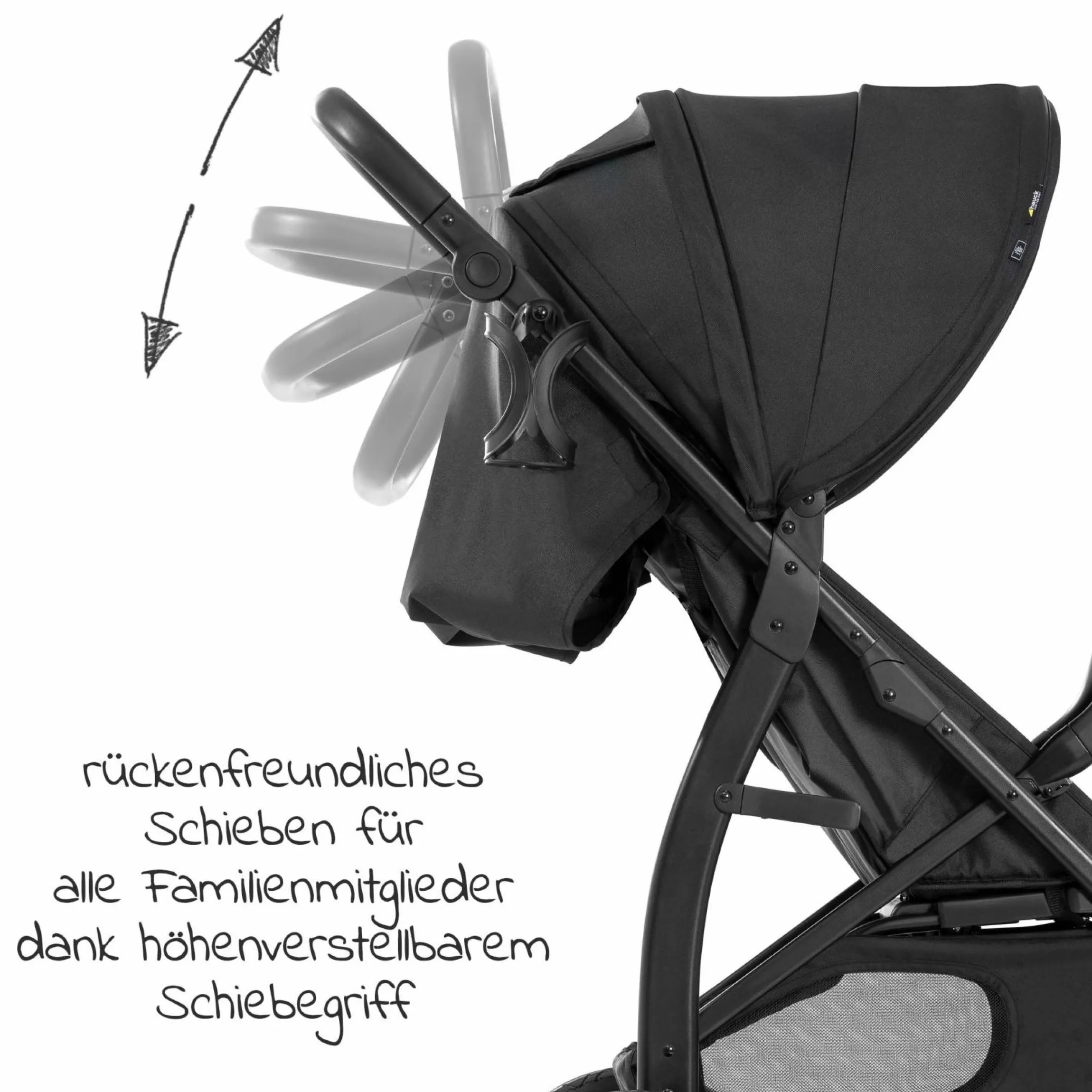 Buggy Rapid 4D (bis 25 kg) - XL Verdeck & All-Terrain Bereifung - Black