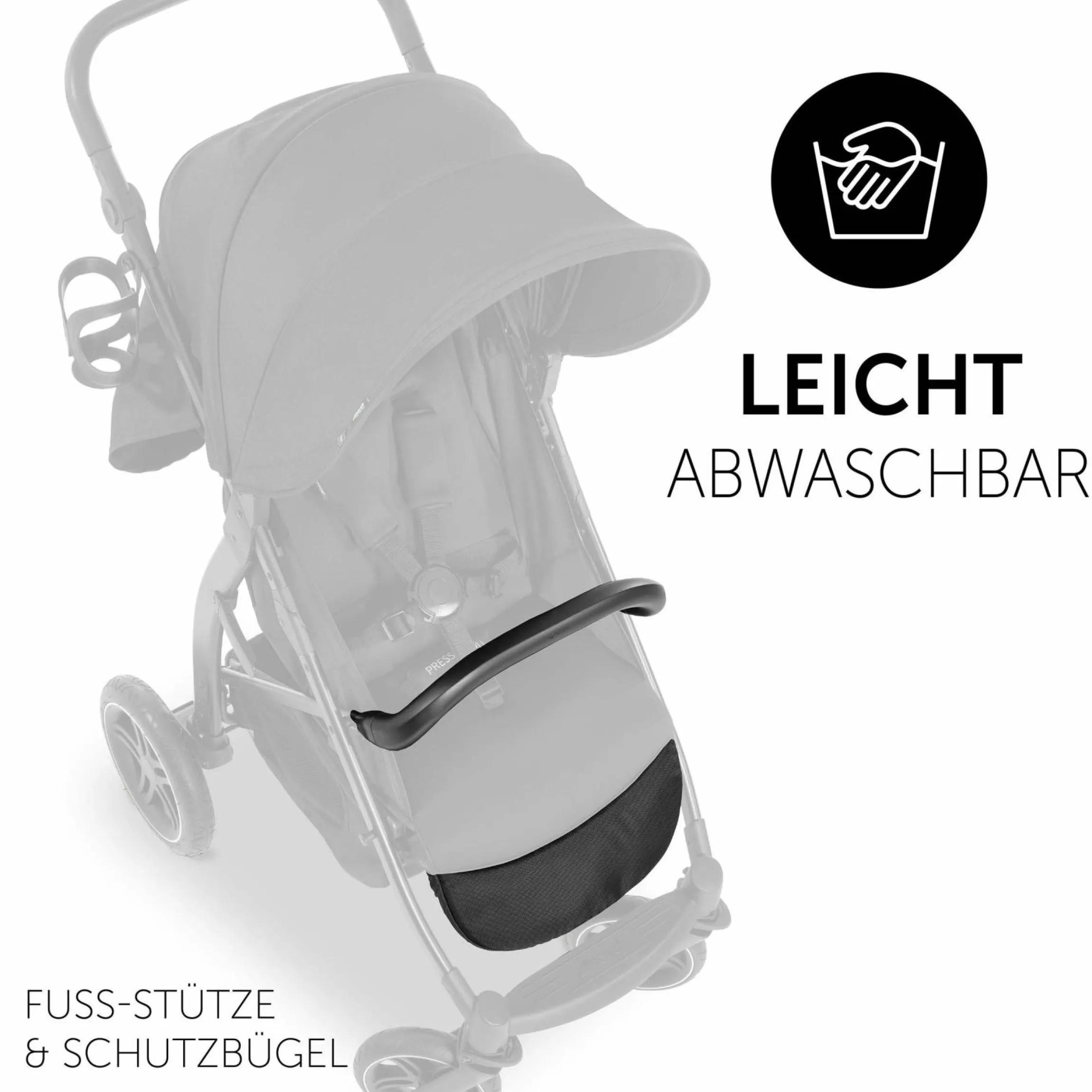 Buggy Rapid 4D (bis 25 kg) - XL Verdeck & All-Terrain Bereifung - Black