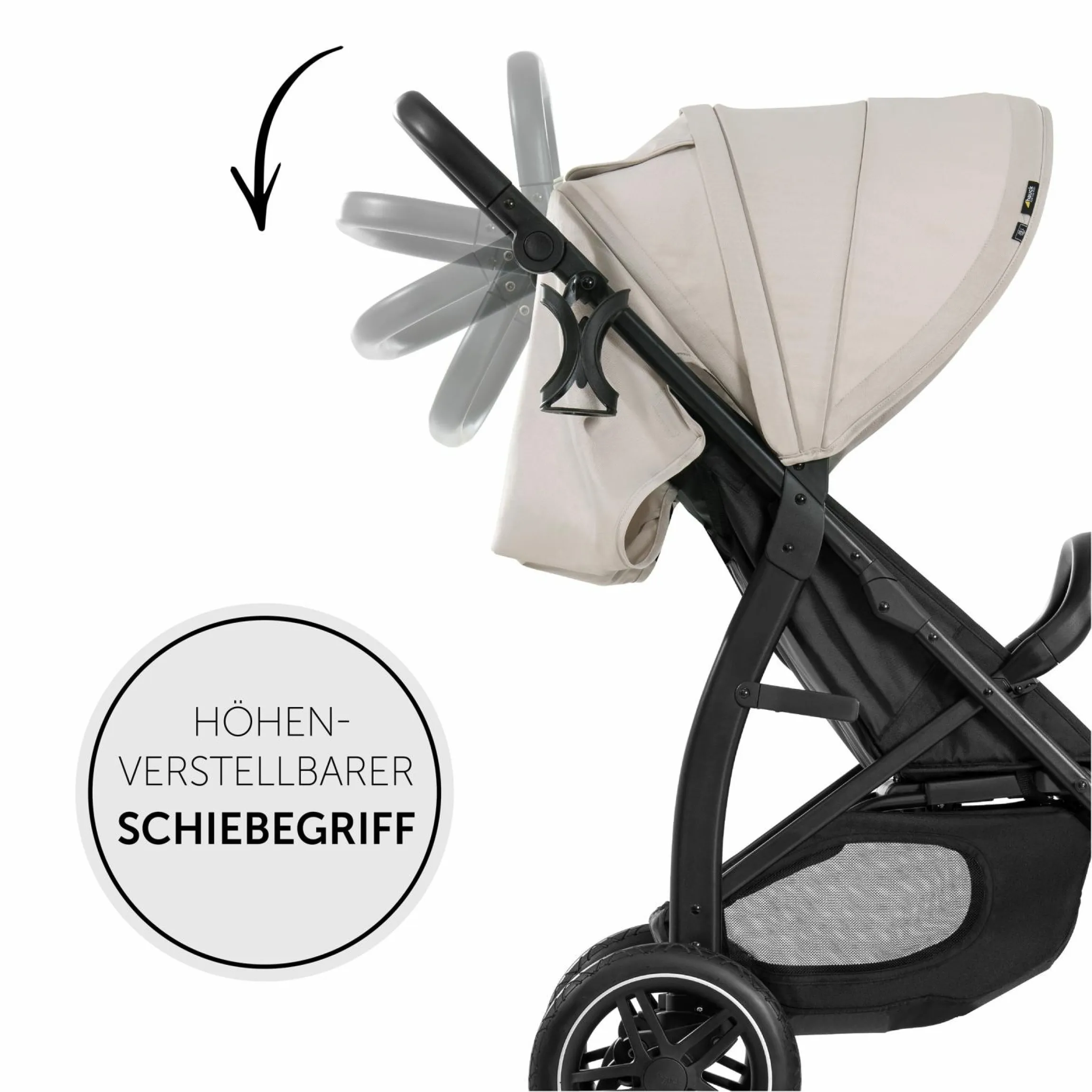 Buggy Rapid 4D (bis 25 kg) - XL Verdeck & All-Terrain Bereifung - inkl. XXL Zubehörpaket & Fehn Spieltier Eselchen - Classic Beige