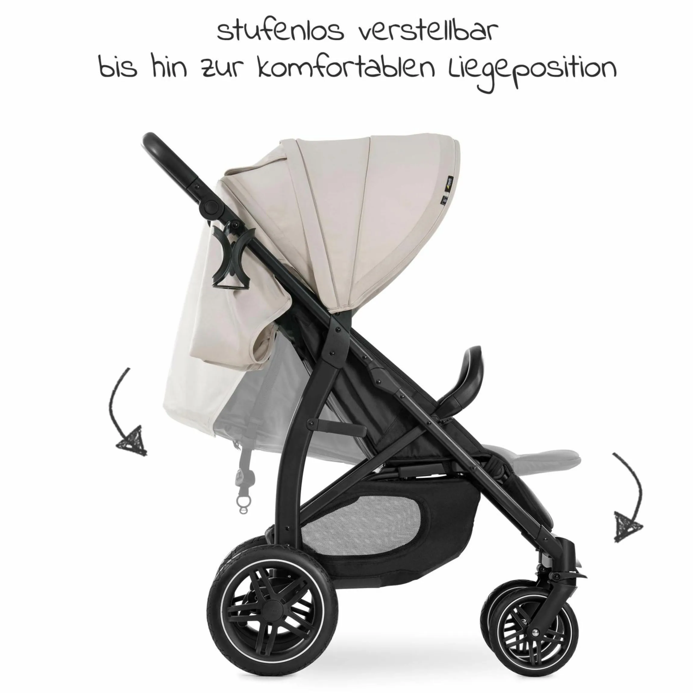Buggy Rapid 4D (bis 25 kg) - XL Verdeck & All-Terrain Bereifung - Classic Beige