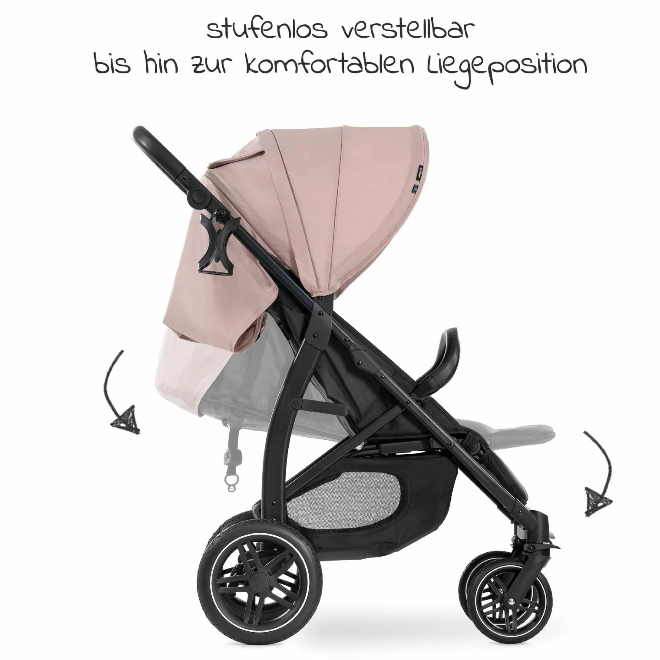 Buggy Rapid 4D (bis 25 kg) - XL Verdeck & All-Terrain Bereifung - Dutsy Rose