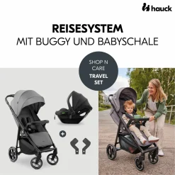 Buggy Shop N Care 2in1 Travel Set - Grey