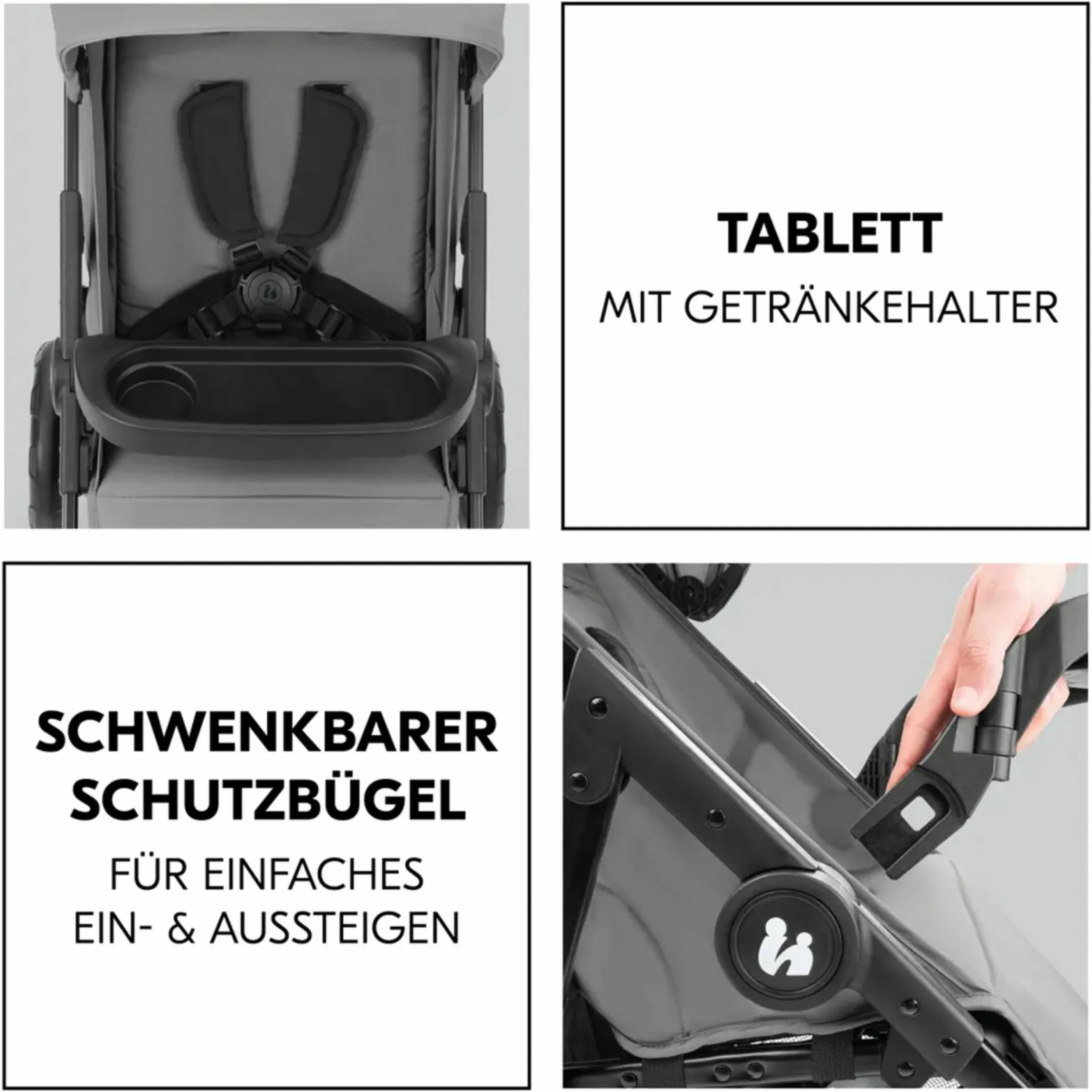 Buggy Shop N Care inkl. Autositz Pebble Pro & XXL Zubehörpaket - Grey