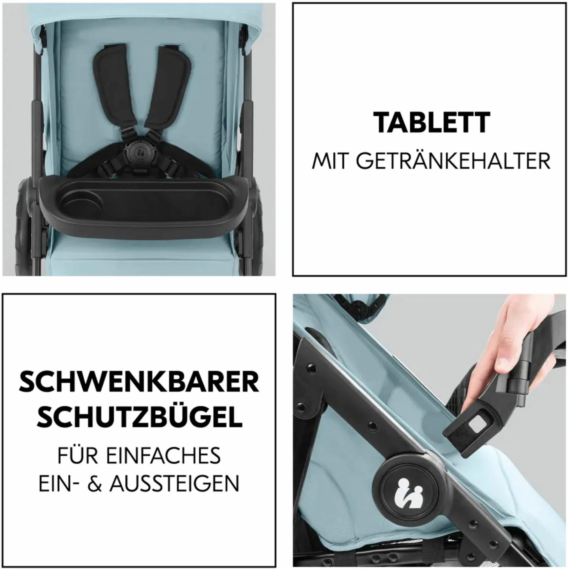 Buggy Shop N Care inkl. Autositz Pebble Pro & XXL Zubehörpaket - Dusty Blue
