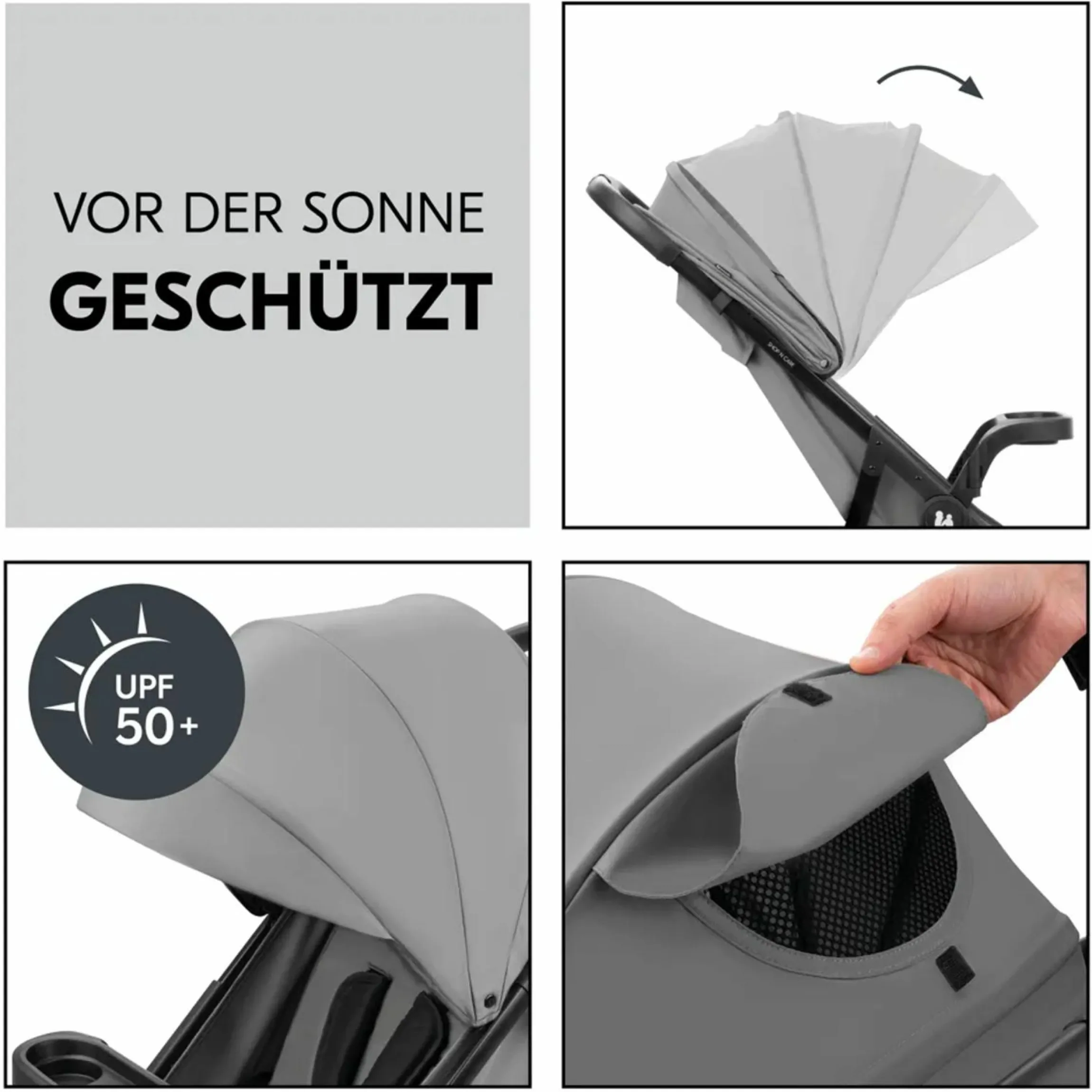 Buggy Shop N Care inkl. Reboarder Pearl Pro 2 - Grey