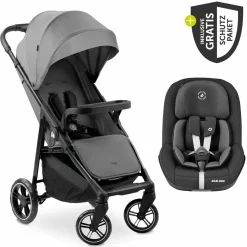 Buggy Shop N Care inkl. Reboarder Pearl Pro 2 & XXL Zubehörpaket - Grey