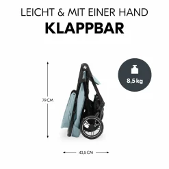 Buggy Shop N Care inkl. Reboarder Pearl Pro 2 & XXL Zubehörpaket - Dusty Blue