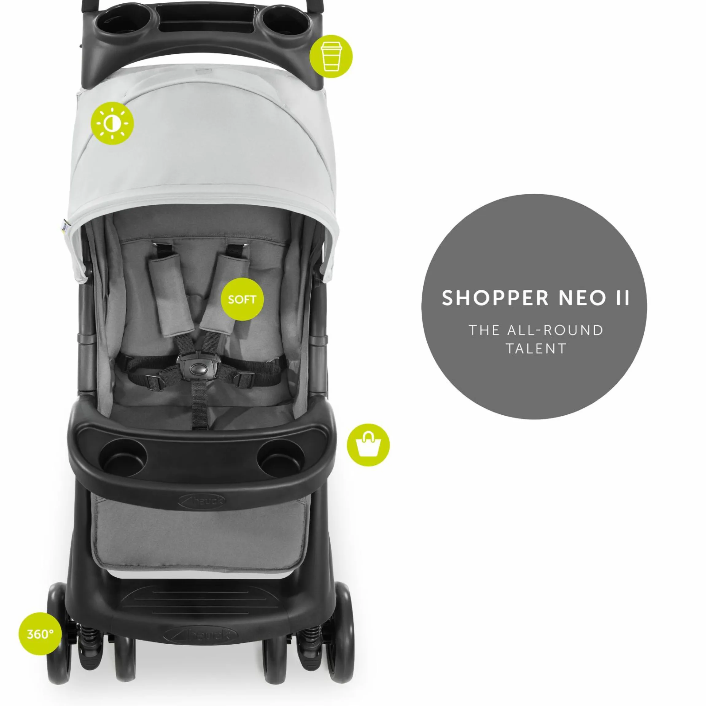 Buggy Shopper Neo II inkl. XXL Zubehörpaket & Fehn Spieltier - Grey