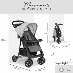 Buggy Shopper Neo II inkl. XXL Zubehörpaket & Fehn Spieltier - Grey