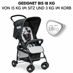 Buggy Sport inkl. XXL Zubehörpaket & Buggy-Lenkrad - Mickey Stars