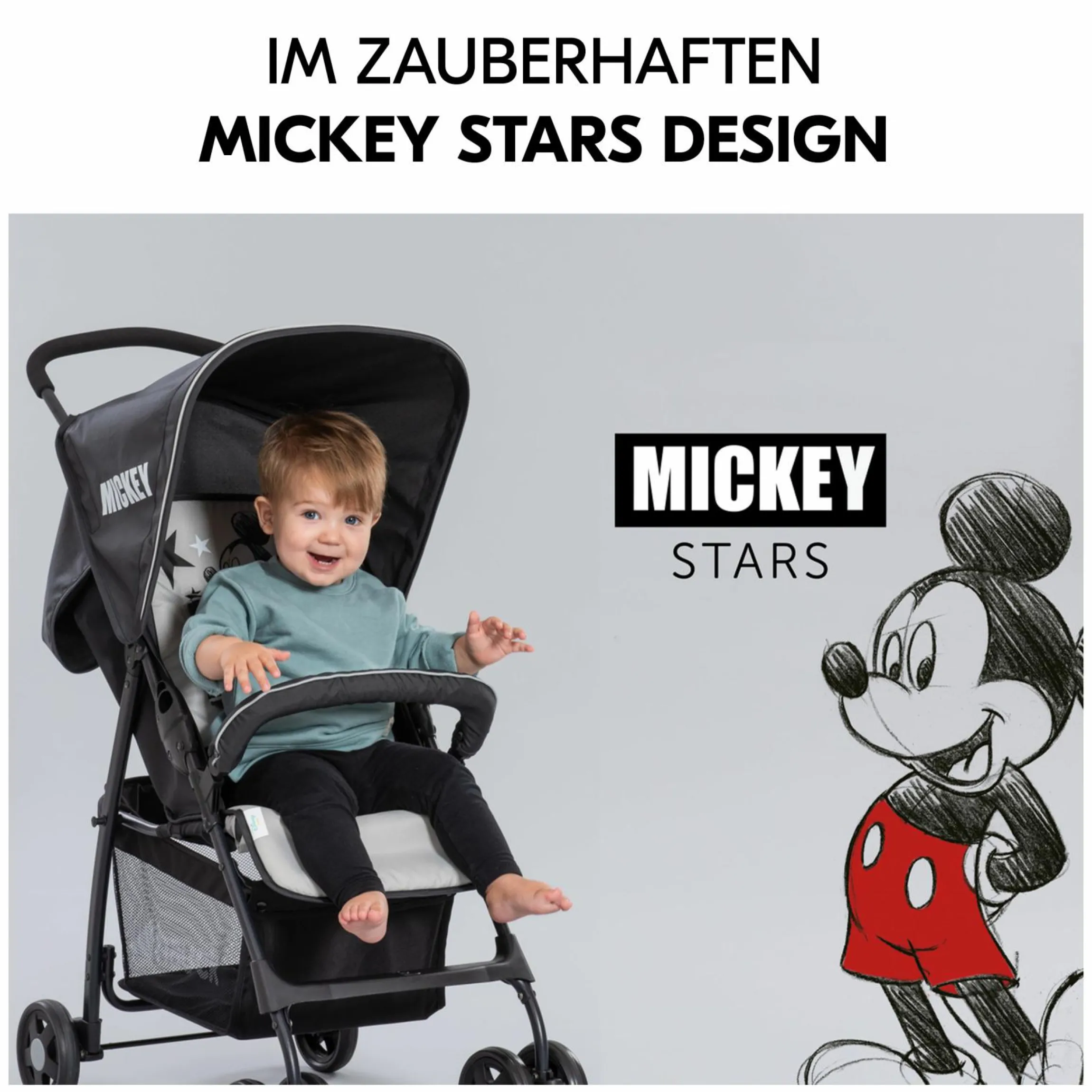 Buggy Sport inkl. XXL Zubehörpaket & Buggy-Lenkrad - Mickey Stars