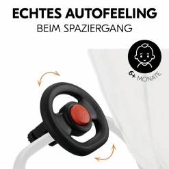 Buggy-Lenkrad Pushchair Steering Wheel - mit Hupe & zur Befestigung am Vorderbügel - Black