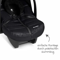 Cover / Winterfußsack für die Babyschale Tulip - Black - Kollektion 2025