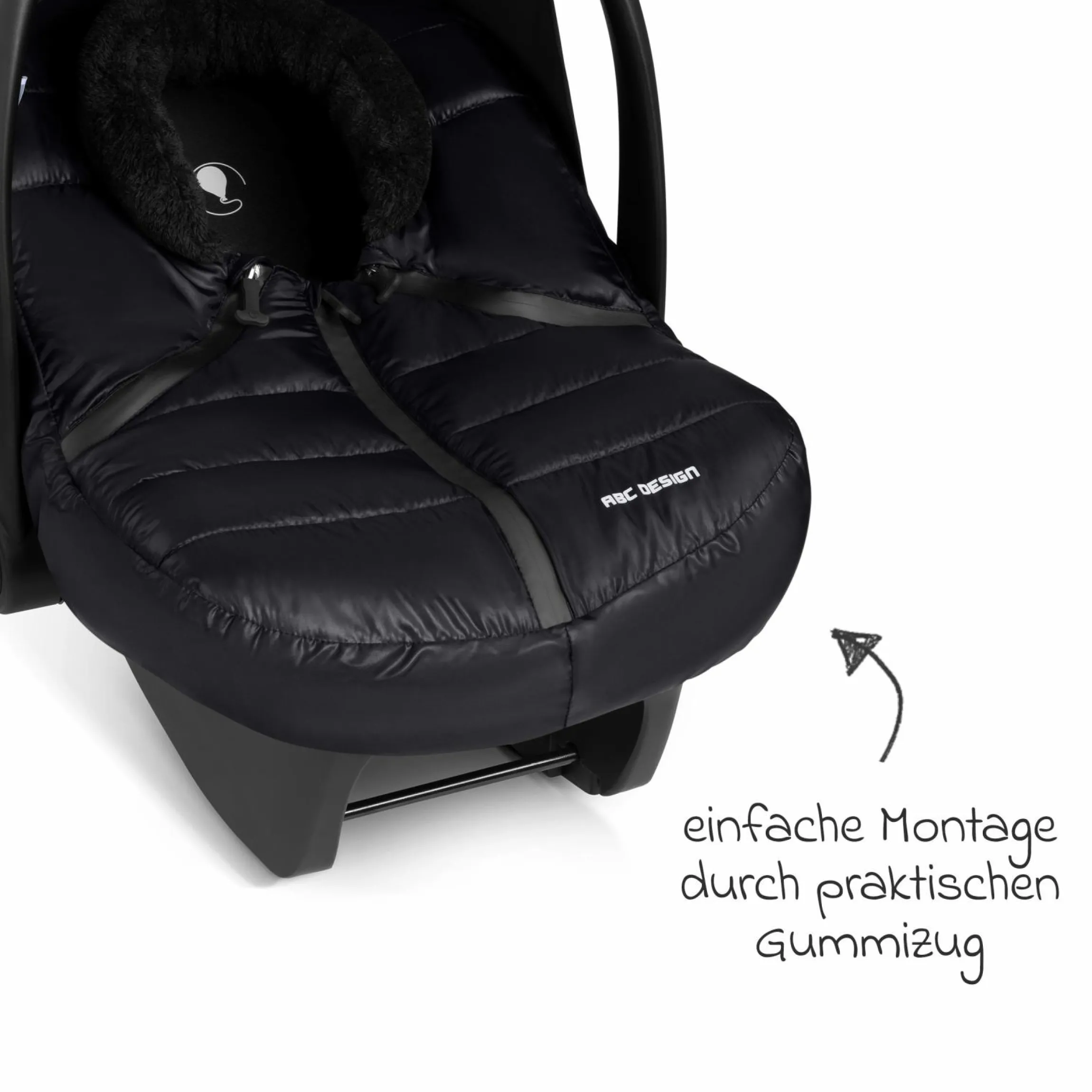 Cover / Winterfußsack für die Babyschale Tulip - Black - Kollektion 2025