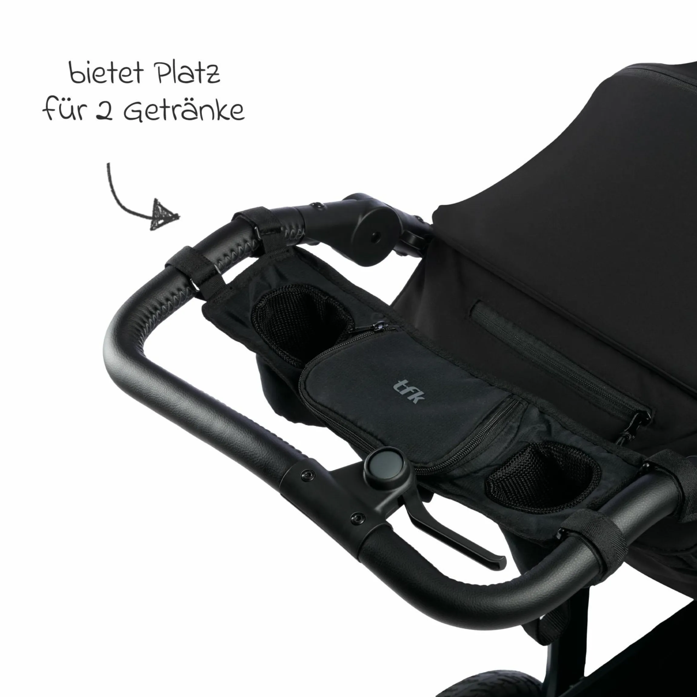 Cupholder breit für Mono 3, Mono 4 & Pro - Schwarz - Kollektion 2025