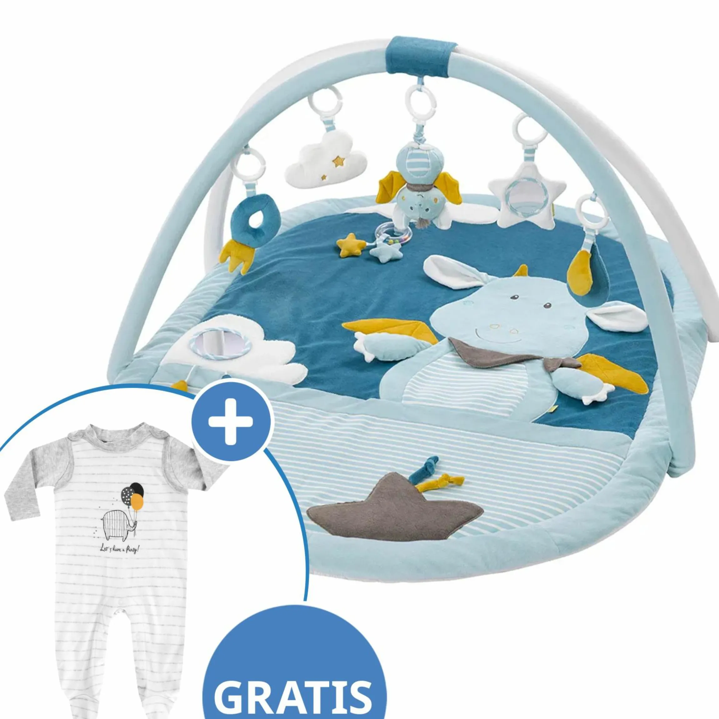 3D Activity-Decke Little Castle + GRATIS Strampler & Shirt- Let´s have a Party