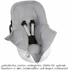 Daunen-Fußsack BabyNest Dauni für Babyschalen & Babywannen - Silber