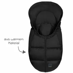 Daunen-Fußsack Dauni für Babyschale & Babywanne - Black