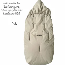 Daunen-Fußsack Dowwny XL für Kinderwagen & Buggy - Sand