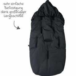 Daunen-Fußsack Dowwny XL für Kinderwagen & Buggy - Black