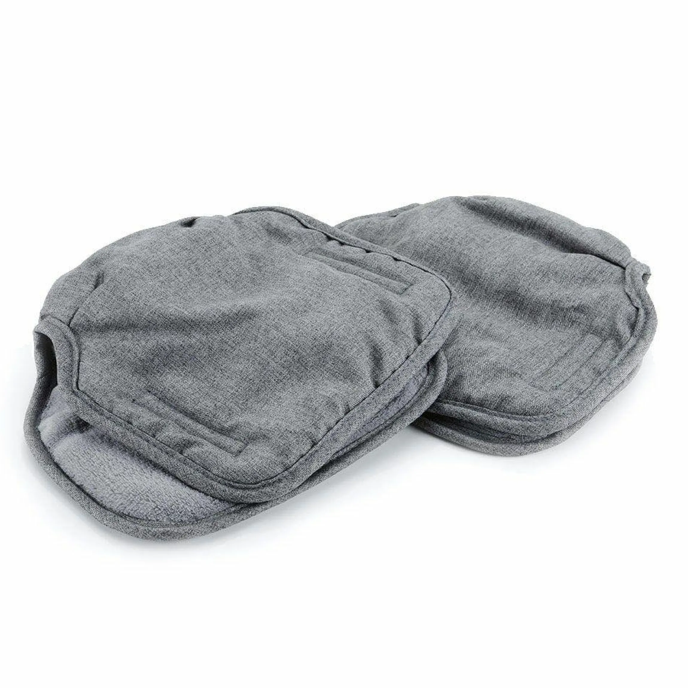 Deluxe Handschuhe / Handwärmer für Kinderwagen & Buggys mit 2 Griffen - Melange Grau