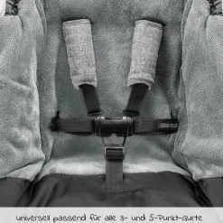 Deluxe Winter-Fußsack 3M für Kinderwagen & Buggy - Melange Grau