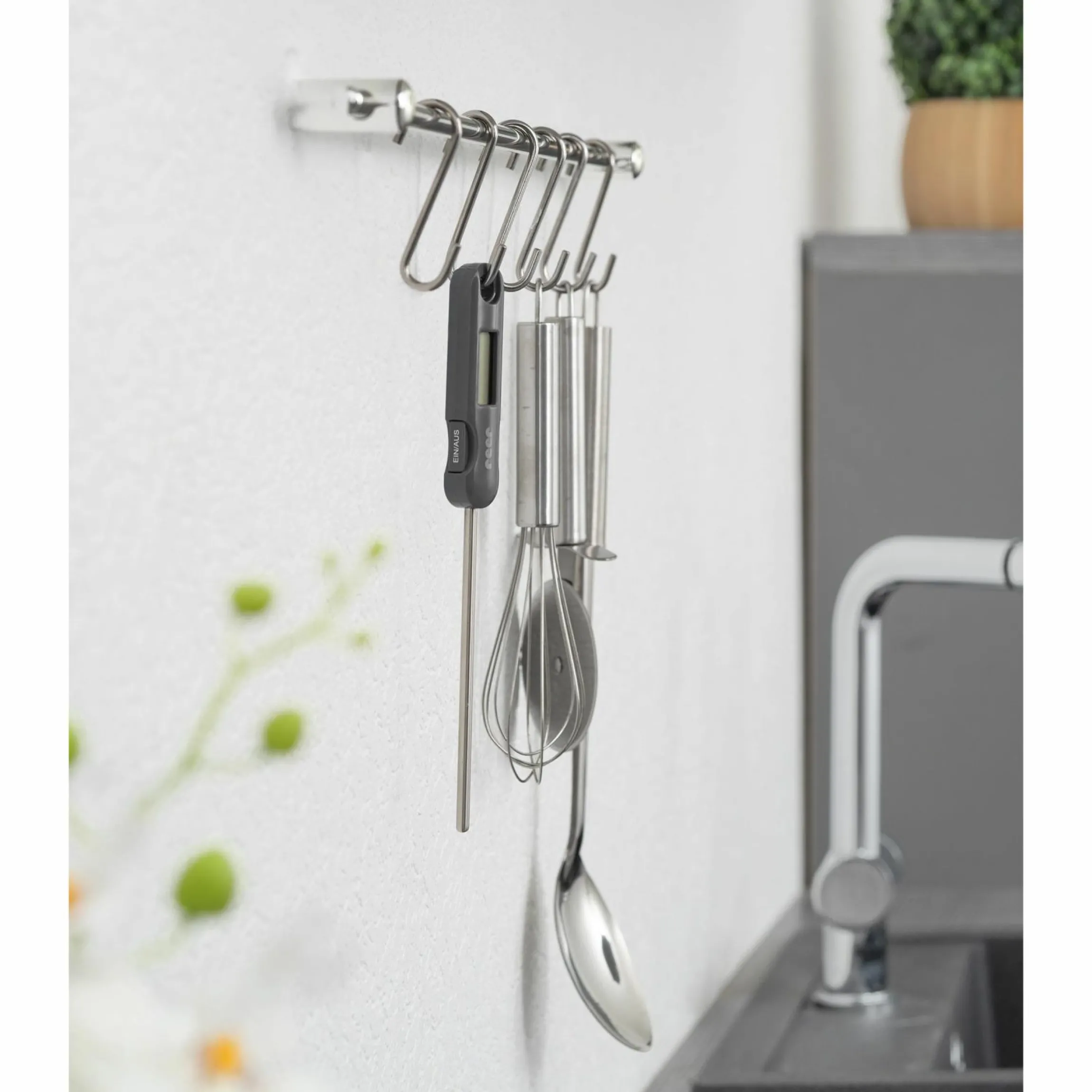 Digitales Flaschenthermometer FoodTemp - Grau