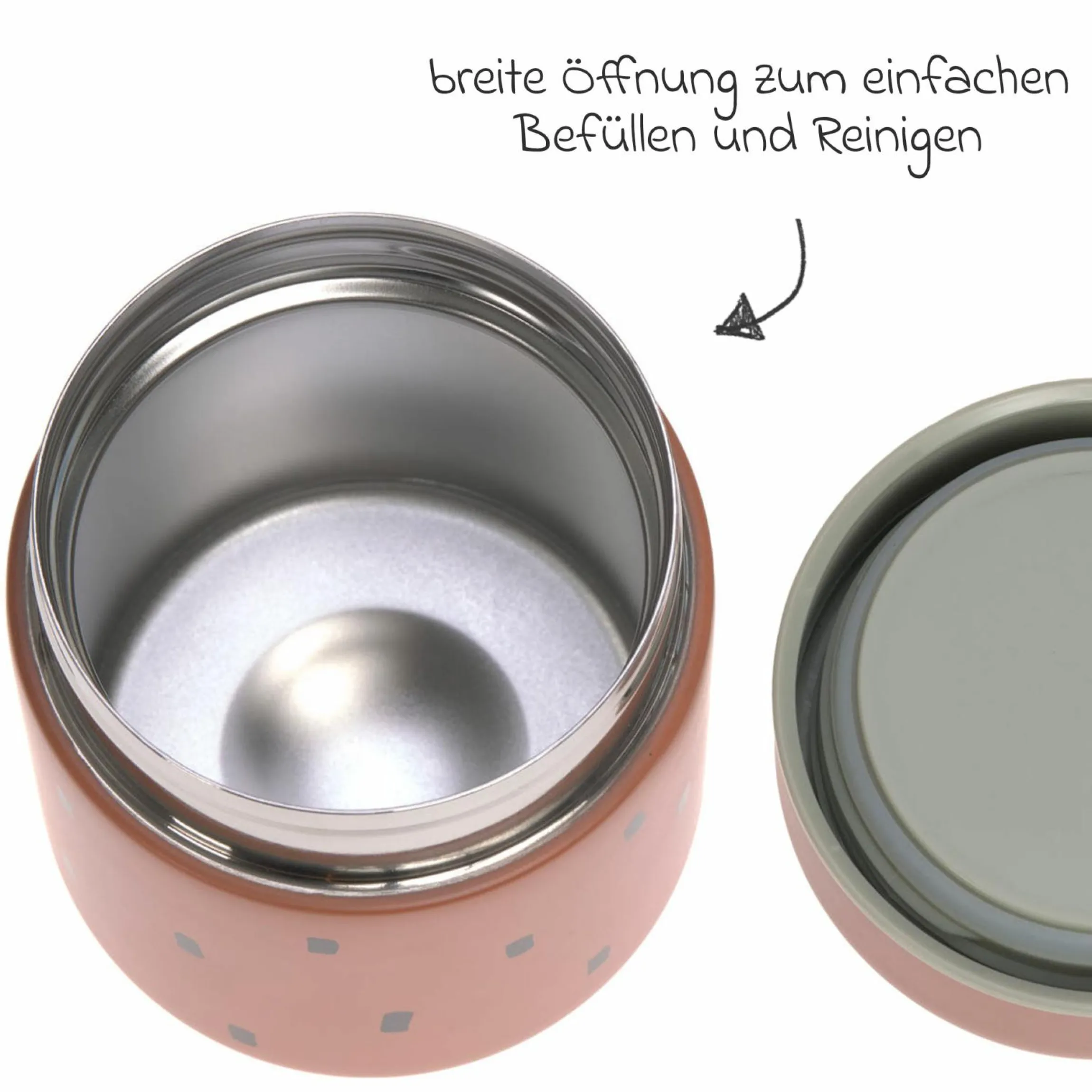Edelstahl Behälter Food Jar - Happy Prints - Caramel