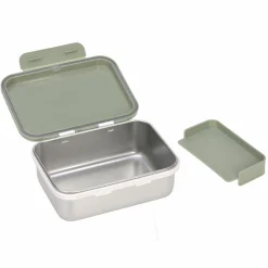 Edelstahl-Brotdose Lunchbox - Happy Prints - Light Olive
