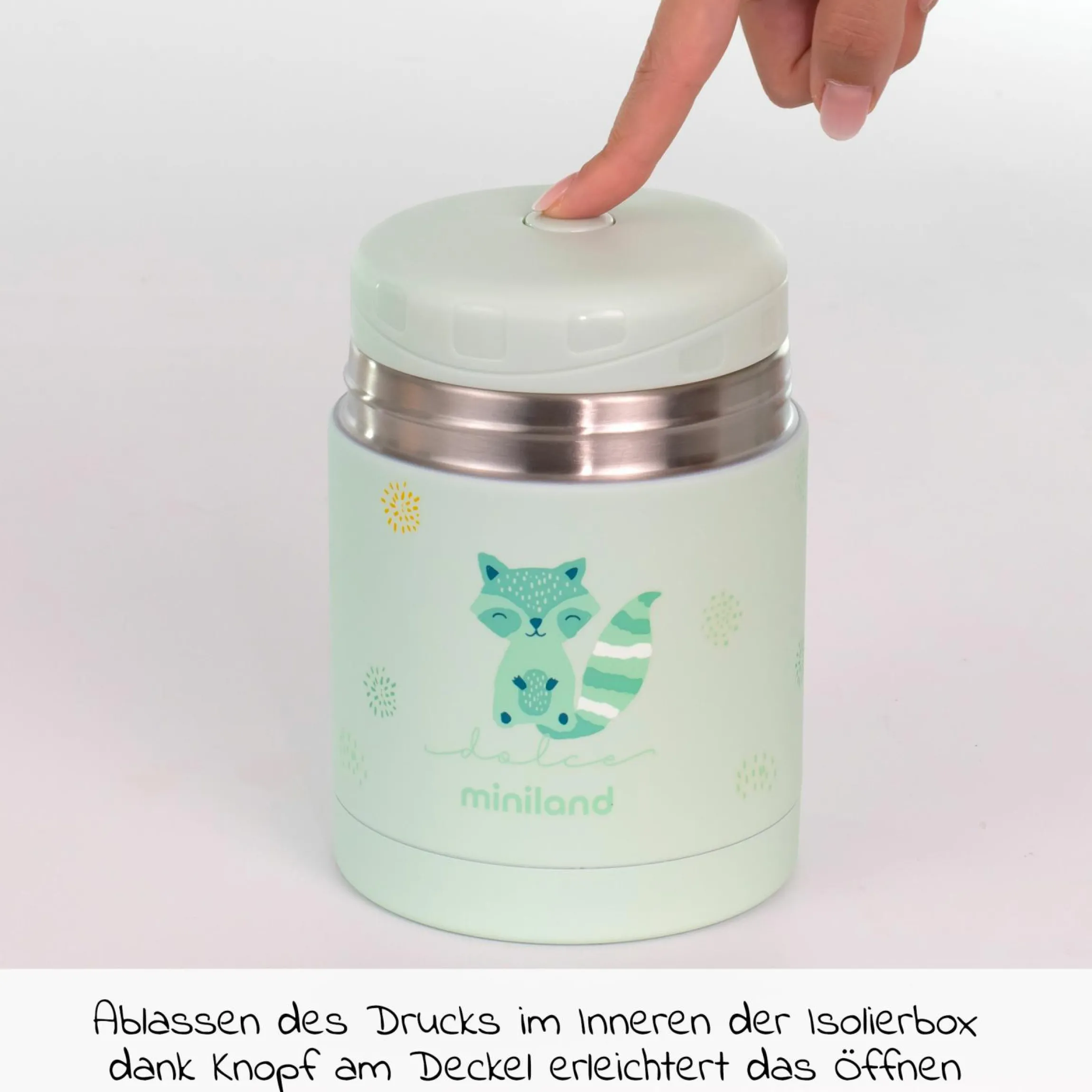 Edelstahl-Isolierbox Silky Food Thermos 600 ml - Mint